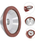 Pro Diamond Cup Grinding Wheel 100mm Silver Concave Bowl with a red outer edge for precision shaping tasks.