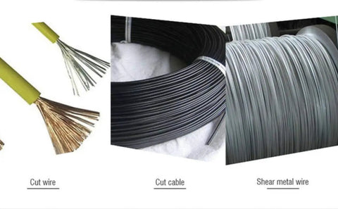 Cut wire, cable, and metal wire examples suitable for Beefy 14 Inch Bolt Cutter With Heavy Duty Forged T8 Steel Blades.