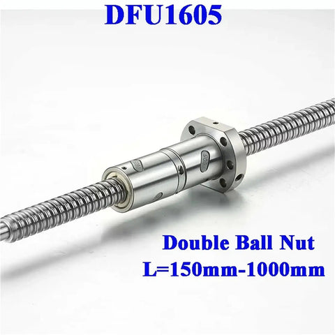 Built Tough 1605 Roller Ball Screw Matched With Double Ball Nut For Cnc Gear Serving Up Effortless Linear Motion And Hassle Free Custom Length Setup Daily
