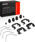 A-Premium Front Left And Right Side Disc Brake Hardware Kit For 2016-2017 Hyundai Tucson And 2017 Kia Sportage, Solid Performance Stuff To Keep Your Ride Gripping The Road Hard. brake hardware kit with boots, springs, clips, and pins