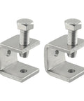 Heavy Duty Stainless Steel C Clamp Set for Welding and Metalwork, Rust Resistant Desk Clamps in Two Pack, side view