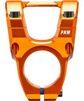 Loam 31.8mm Stem, 50mm Length, Blood Orange Color, CNC Machined MTB Stem Built For Trail And Enduro Rides, Burly Strength With Lightweight Performance And Confident Bar Feel, orange MTB stem front view