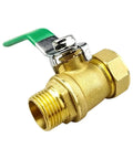 Heavy Duty Brass Ball Valve With Compression Fitting For Aluminum Composite Pipe Slick Quarter Turn Shutoff Handle Tight Seal Water Line Control Contractor Ready Plumbing Shut Off Valve For Stress Free DIY Upgrades - close-up view