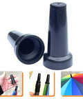 Dead Simple Umbrella Tip Caps 2 Pack Replacement Top Covers For Patio Umbrellas Tough As Nails End Plugs Weatherproof Fit black plastic caps