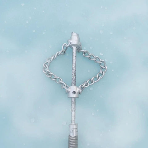 Heavy Duty Auger Chain Drain Cleaning Knocker For Plumbers double chain cutter head, steel, attachment for clearing drains.