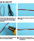 Steps to use 625 Piece Clear Heat Shrink Tubing Kit With Two To One Ratio Eight Sizes Wire Wrap Insulation Sleeve Set