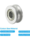 Heavy Duty V Groove Bearings 4x13x6mm 20 Pack Carbon Steel Sealed Ball Bearings Rail Roller Wheels For Track Liner Motion System Pro Grade Durable Rolling, carbon steel close-up