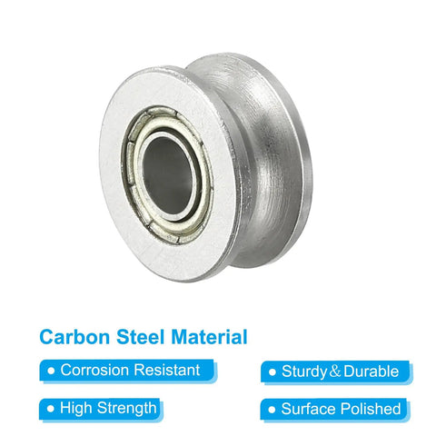 Heavy Duty V Groove Bearings 4x13x6mm 20 Pack Carbon Steel Sealed Ball Bearings Rail Roller Wheels For Track Liner Motion System Pro Grade Durable Rolling, carbon steel close-up