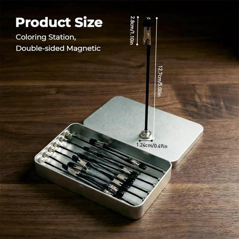 Magnetic Helping Hands Soldering Tool Kit with 12 magnetic alligator clips and stand base for model painting and airbrushing
