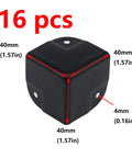 16 Pack Real Deal Metal Corner Protectors For Cabinets And Boxes Chrome Plated Heavy Duty Edge Guards with size dimensions shown.
