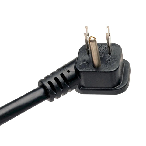 Close-up of plug on 10 Outlet Surge Protector Power Strip With 8 Foot Cord Tel DSL RJ11 Protection For Phone Lines Router PC And More