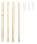 Replacement Wood Poles And Connectors For Kids Teepee Tent, 69 Inch Length, Includes 4 Short Poles And 3 Connectors