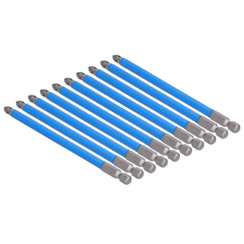 Rock Solid 10 Piece S2 Steel Impact Head Bit Kit For Hardcore Home Decor And Heavy Screw Work That Never Ruts Or Blows Out, 10 bits