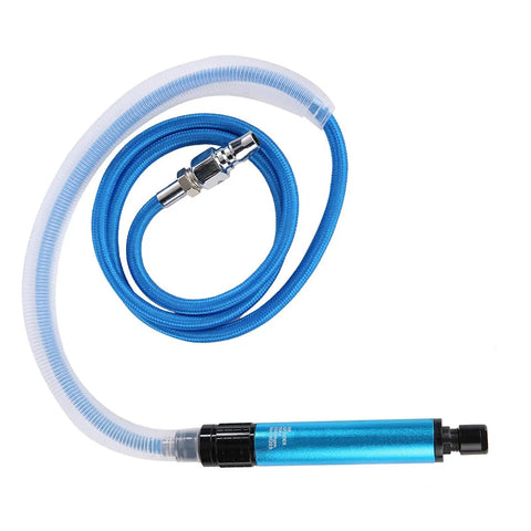 Top Shelf Pneumatic Grinding Pen And 35000RPM Air Die Grinder with blue hose and ergonomic handle for quick trim work.
