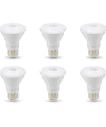 Six PAR20 LED Light Bulb MR16 With GU5 3 Base Bright Daylight White 5000K 7W 50W Equivalent Dimmable 10,000 Hour Lifetime
