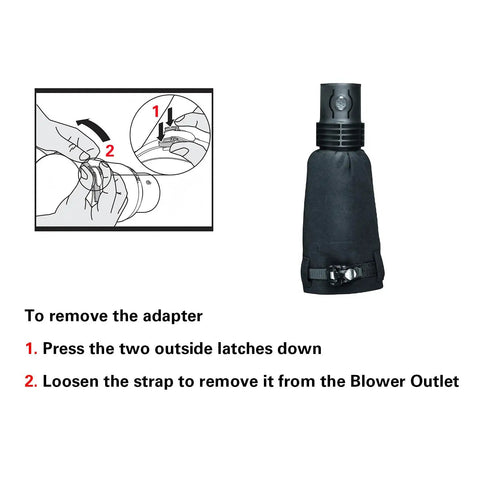 Universal Gutter Cleaning Kit For Leaf Blowers With 11 Ft Reach No Ladder Needed Tool Free Setup Fits 95 Percent Of Major Blowers Up To Five Inches Diameter Designed For Easy Debris Cleanup From The Ground - adapter removal instructions