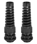 2 Pcs NPT1/2 Cable Glands Pro Grade Adjustable 6-12mm PA66 Nylon IP68 Waterproof Connectors front view