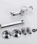 YHdtUO Kitchen Faucet Wall Mounted Single Handle Sink Rotating Hot and Cold Mop Pool Basin faucet components with chrome finish.
