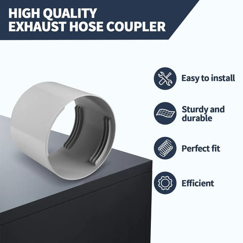 5.9 Inch Portable Air Conditioner Hose Extension Coupler, Universal Exhaust Hose Connector on tabletop