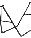 Heavy Duty Hammock Stand For Indoors And Outdoors, 660 Lb Capacity, Fits 9.6 To 14 Ft Hammocks, All Steel Frame, Black