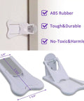 4 Pack Child Safety Sliding Door Locks For Windows And Patio Doors, Baby Proof Window Stoppers showing size and features.