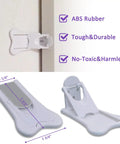 Kid Safe Sliding Door Lock For Baby Proofing And Child Safety, Window Stopper For Vertical Windows, Sliding Glass Door Lock Kit, Easy Install Two Pack, Perfect For Home, Balcony, Kitchen And Bathroom Security. white ABS rubber sliding door lock, 1 1/4 in x 2 3/4 in