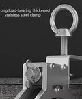 Multiple Angle Adjustable Wire Guide Roller With Reinforced Steel Bracket For Cable Routing And Bridge Wire Pulling In Commercial Conduit Layout, Stainless Steel 65mm Ring Opening And 330 Degree Rotation, stainless steel clamp