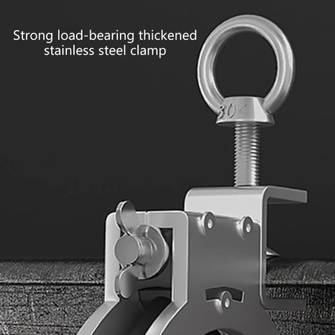 Multiple Angle Adjustable Wire Guide Roller With Reinforced Steel Bracket For Cable Routing And Bridge Wire Pulling In Commercial Conduit Layout, Stainless Steel 65mm Ring Opening And 330 Degree Rotation, stainless steel clamp