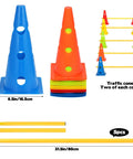 Backyard Dog Agility Hurdle Set With Ten 12.5 Inch Cones And Five 31.5 Inch Rods Three Adjustable Heights Dope Modular Obstacle