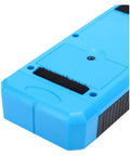 Close-up of the blue Stud Finder Wall Scanner, 4 in 1 Detector for Wood Metal AC Wire, showcasing the textured back and features.