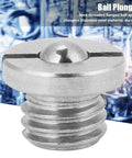 Kickass Stainless Steel Spring Loaded Ball Plungers M5X5 Threaded Set Featuring Flanged Heads and Ridiculously Smooth Action close-up view.
