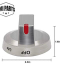 Gas Range Burner Dial Knob Replacement For Samsung Ovens And Stoves Compatible With NX58 series dimensions shown