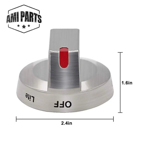 Gas Range Burner Dial Knob Replacement For Samsung Ovens And Stoves Compatible With NX58 series dimensions shown