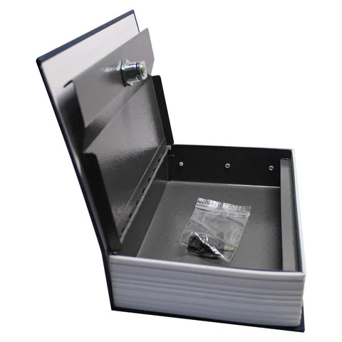 Open view of Discreet Diversion Safe Book Box With Key In Blue Dictionary Lookalike Hidden Storage For Money Jewelry Valuables
