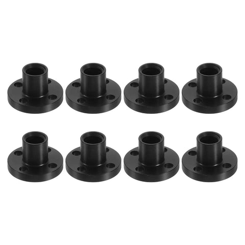 8 Pcs TR8x2 POM Plastic Lead Screw Nuts Set For 3D Printers, Trapezoidal ACME Thread, 2mm Pitch on a white background