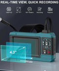 1080P Industrial Endoscope With 4.3 Inch TFT Screen 16.5ft Flexible Cable 8mm Camera Adjustable LED Lights 1 Million Pixels Photo Video Recording USB C Charging Ideal For Tight Space Inspections And Pro Grade Diagnostics, handheld