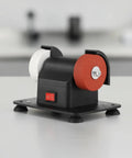 Compact Bench Grinder With Two Wheels For Polishing And Cutting, Featuring Pure Copper Motor Windings, Anti Slip Feet, And Corded Electric Power, showcased on a workbench.