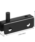 Dark Steel Shower Glass Hinge Set Four Pairs Heavy Duty Glass Door Hinges And Clamp Hardware detail view with dimensions