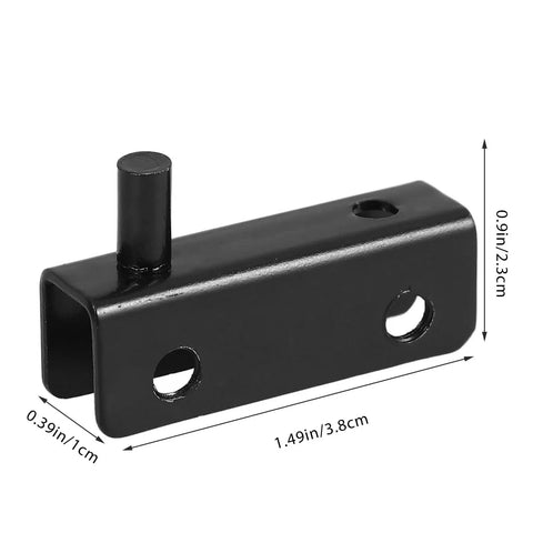 Dark Steel Shower Glass Hinge Set Four Pairs Heavy Duty Glass Door Hinges And Clamp Hardware detail view with dimensions