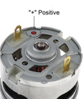 High Power RS550 Planetary Gear DC Motor With 12000-40000 RPM Speed Boost For DIY Robot Cars RC Hobby showing positive terminal plate.
