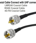 UHF Male PL259 Crimp Connector for LMR240 RG8X Coax Cable Low Loss No Hassle Ham Radio Plug Brass Nickel Plated
