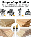 4 Pc Pattern Flush Trim Router Bit Set With 1/4 Inch Shank And Heavy Duty Carbide Woodworking Bits for cutting wood and plywood.