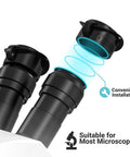 Two Pack Microscope Eyepiece Eye Shields And Dust Cover Caps For 32 To 36mm Inner Diameter Stereo Microscopes Black Must Have Comfort Eye Cups That Guard Against Dust And Fatigue For Long Lab Sessions, snap-on close-up