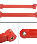 Four Piece Rear Upper And Lower Control Arms And Adjustable Panhard Track Bar Kit For Enhanced Suspension Precise Alignment Grease Sealed Bushing Design Quiet Ride Heavy Duty Performance For Off Road And Daily Driver Trucks, red steel arms