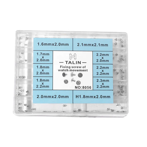 Pro Grade Watch Movement Securing Screw Kit With 10 Size Assortment For NH35 2836 2824 2 8200 Movements in storage box