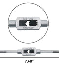 Eight Piece Metric Thread Taps Set With Adjustable Tap Wrench For Hand Tapping M3 Through M12 High Speed Steel Taps