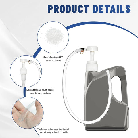 Smooth Shift Fluid Pump For Standard Quart Jugs And Transmission Sump With 4Cc Per Stroke Differential Gear Oil Manual hand rig with durable hoses.