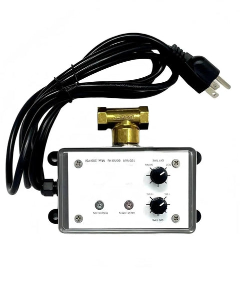 Top Shelf Electric Air Compressor Tank Drain Valve Designed To Kick Rust And Gunk Out Of Receivers With Timer Control. 1/4 NPT setup.