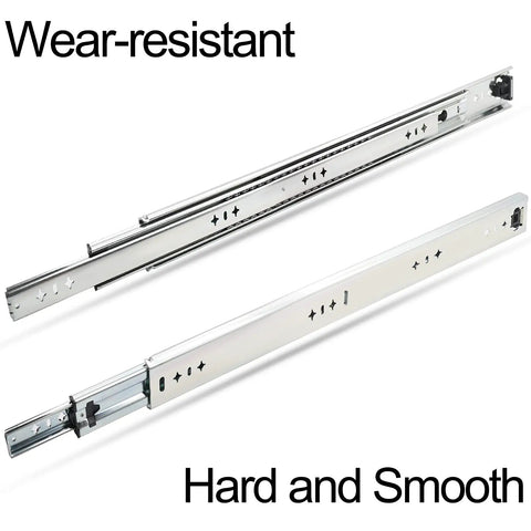 Built Tough 30 Inch Drawer Slides 260 Lb Capacity Full Extension Side Mount Undermount Ball Bearing Steel Rails With Stainless Screws