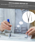 Person using Stainless Steel Eyeglass Repair Pliers Set For Quick Nose Pad Adjustments And No Hassle At Home Fixes DIY Eyewear